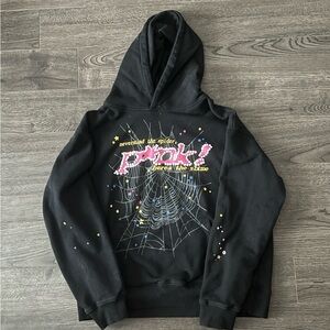 P*nk Sp5der Hoodie - Large - Black - Good Condition